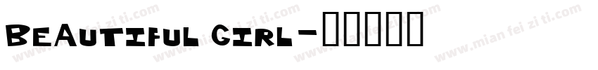 beautiful girl字体转换